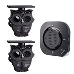 1/2 Mile Long Range Solar Wireless Driveway Alarm System IP65 Weatherproof Outdoor Motion Detectors&Sensor 120dB Siren Sound Light Security Alert System Monitor&Protect Outdoor/Indoor Property(1R2S)
