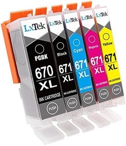 LxTek Compatible Canon 670XL PGI-670 XL 671XL CLI-671 XL Ink Cartridges for Canon PIXMA MG5760 MG5765 MG6860 MG5766 MG6865 MG7760 MG7765 MG7766 TS5060 TS6060 TS8060 TS9060 Printer