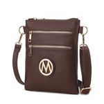 Mia K. Farrow Women's Crossbody Bag Multi Zipper One Size Coffee