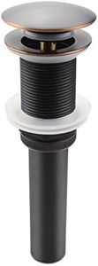 Oil Rubbed Bronze Pop UP Sink Drain, Vanity Bathroom Vessel Lavatory Faucet Drain Stopper, ORB without Overflow