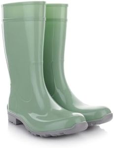 Lemigo Stivali di gomma da donna Impermeabili Stivali alti da pioggia Scarpe da giardino 967 Ilse (Menta, Sistema Taglie Calzature EU, Adulto, Numero, Media, 39)
