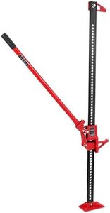 GarveeTech Car Jack, Pointed Head Type, Ratchet Off-Road Multi-Purpose Farm Jack, Ideal for Cars/Trucks/Atvs/Suvs, Red