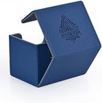 UAONO Card Deck Box for MTG Cards, Large Deck Case Fits 120+ Sleeved Cards, Magic Commander Deck Box with 2 Dividers Compatible with all Collectible Trading Cards(Blue,Sapphire)