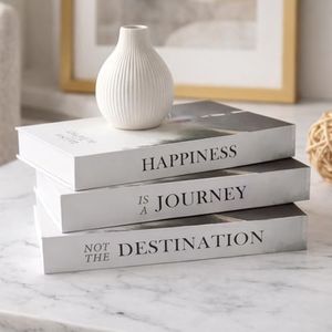Hardcover Decorative Books for Home Decor - 3 Pcs - Coffee Table Book Decor - Faux Books for Coffee Table , Bookshelf, living Room, Bedroom - Aesthetic Fake Book for Decoration - Motivational