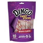 Dingo Twist Sticks 50 Count, Rawhid