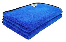 SOFTSPUN Microfiber Baby Hand & Face Towel 40x60 Cms, 2 Piece Towel Set, (Blue) Super Soft & Silky for Hand, Face, Body - Hypoallergenic Sensitive Skin Wipes & Washcloths.