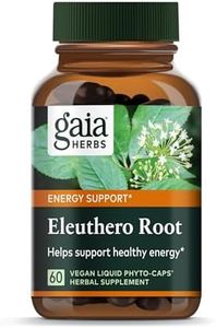 Gaia Herbs Eleuthero Root - Energy, Stamina & Mental Endurance Support - Eleuthero Root (Siberian Ginseng) Adaptogen Herbal Supplement - 60 Vegan Liquid Phyto-Capsules (30-Day Supply)