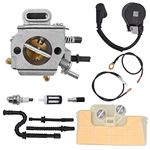 1127 120 0650 Carburetor Replace Fit for STIHL 029 039 MS290 MS310 MS390 Chainsaw with Ignition Coil with Air Filter with Fuel Line Repower Kit