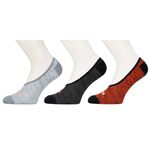 adidas Flat Knit Men's No Show Cotton Blend Socks - 3 Pairs (6N) (AD-0978) WHITE/BLACK/PRELOVED RED