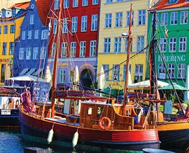 Springbok 33-10881 Copenhagen Waterfront 1000 Piece Jigsaw Puzzle, Multi