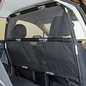 Bushwhacker Deluxe Dog Barrier 56" Wide for Trucks, Large SUVs, Full-Sized Sedans – Pet Restraint Backseat Divider, Mesh Net Screen Shield for Cargo Area Behind Front or Rear Seats