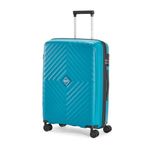 VIP Quad Active Check-in 66 cm (Medium) 8 Wheels Trolley Bags for Travel, Hard Case Lightweight Bag with Combination lock, Tough suitcase for travel (Blue)