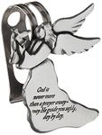 Cathedral Art Guardian Metal, 2 (Abbey & CA Gift) Angel Visor Clip, God is Never More Than a Prayer Away, 1 Count (Pack of 1), Silver