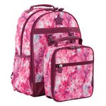 J World New York Backpack with Lunch Bag Set, Purple Galaxy, One Size