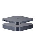 USB-C Hub with Hard Drive Enclosure, Hagibis Type-C Docking Station & Stand for Mac Mini, Mac Studio M1 Max Ultra with SATA, USB 3.0, SD/TF Card Reader and USB 2.0 for Laptop (Grey for Mac Mini 2018)