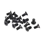 uxcell M4 x 8mm Phillips Screw Fastener Black for Laptop PC TV Fan Switch 200pcs