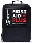 Uncharted Supply Co. First Aid Plus Kit - Portable Emergency First Aid Bag with Medical Supplies for Travel, Outdoor Recreation, Car, or Home Use - Black