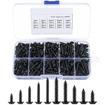 XxinXrong300 Pcs M3 M4 Cross Head Self Tapping Screws with Washers, Pan Head Self Drilling Wood Screws Assortment Kit, Round Countersunk Head Machine Screws Fasteners