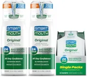SmartMouth Original Activated 2-Pack Mouthwash & Single Packs, Travel Mouthwash, Fresh Mint