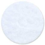 430mm (17") Premium Heavy Duty Floor Cleaning Buffer Pads with Removable Pre-cut Centre Hole. Pack of 5 (White Polisher)