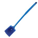 TED TABBIES Aquarium Algae Cleaner/Scraper | Double-Sided Sponge Brush | Long Handle Fish Tank Scrubber (15.4 inches)