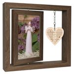 Rotating Remembrance Memorial Picture Frame, Sympathy Gifts for Loss of Loved One, In Memory of Mother Father Bereavement Gifts, Display Two 4x6 Inch