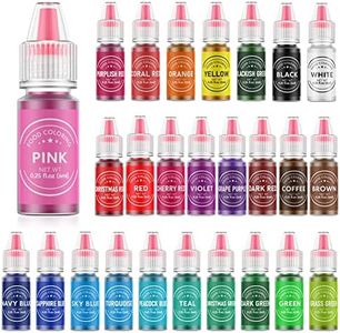 Food Coloring for Baking - 26 Vibrant Cake Coloring Liquid Set for Dessert Decorating, Food Grade Food Dye for Icing,Fondant,Cookies,Easter Egg,Making DIY Supplies Kit- 0.25 Fl. oz (6 ml)/Bottles