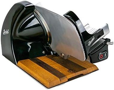 Berkel Home Line 250 Slicer in Black - Premium Cutting Machine Including Tailor-Made Handmade Cask Wood Insert Board