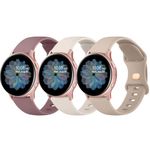 3 Pack Straps Compatible With Samsung Galaxy Watch Active 2 Strap/Galaxy Watch Active/Galaxy Watch 3 41mm, 20mm Replacement for Samsung Galaxy Watch 3 41mm/Galaxy Watch Active 2(Pack E)