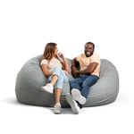 Big Joe 0001658LDS Lenox Fuf Foam Filled Bean Bag, Extra Extra Large with Removable Cover, Fog