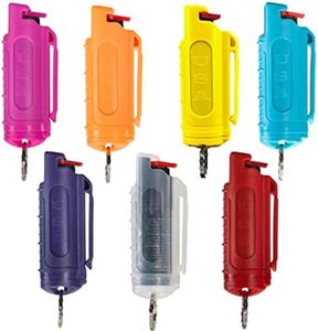 Police Magnum Pepper Spray Keychain Bulk Set- Tactical Self Defense Maximum Strength OC- Safety Key Chains for Women & Men - Made in The USA-7 Pack Rainbow INJ