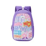 Genie Summer School Bag for Girls, 17 inch. Pastel Lavender colour Backpack for Women, 3 compartments Water Resistant Stylish and Trendy College Backpacks for Girls. 27 litres, Purple, 17 Inch,