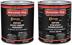 Custom Shop - Black Epoxy Primer/Sealer 2.1 VOC (1/2 Gallon Kit) Anti-Corrosive DTM High-Performance Primer for Automotive and Industrial use Kit = 1 Qt. Epoxy Primer +1 Qt. Epoxy HDR.(1-1 Mix)