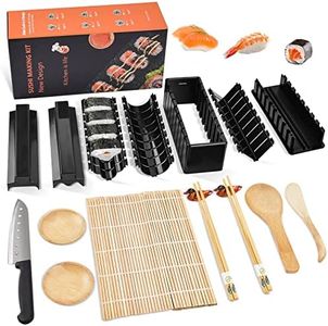 AYIYUN 17 in 1 Sushi Making Kit, Sushi Maker Sushi Tool, Easy DIY Sushi Maker Tools with Bamboo Sushi Rolling Mats, DIY Sushi Roller Tool for Home Beginners
