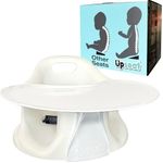 Upseat Baby Floor Seat Booster Chair for Sitting Up with Removable Tray for Meals and Playtime, Developed with Physiotherapists for Safe and Healthy Hip Development and Posture (Coconut)