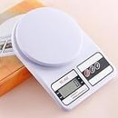 SF-400 Digital Kitchen Weighing Scale | 10Kg x 1g Precision | Food Scale with LCD Display for Cooking, Baking, Meal Prep & Healthy Diet | Compact Weight Machine for Home Use (White)