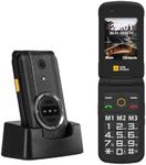 AGM Unlocked Flip Mobile Phone, M8 FLIP Feature Phone with Big Button and Keyboard, Waterproof/Drop-Proof,SOS,4G Dual SIM, Fast Dialing,104dB Powerful Speaker,Hearing Aid Compatible