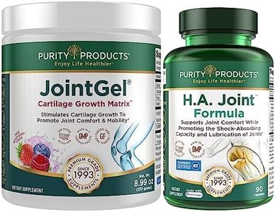 Purity Products JointGel (Berry Flavor) + HA Joint Formula Bundle Bioactive Collagen Peptides + MSM - Supports Joint Function + Flexibility While Fortifying Joint Cartilage - Hyaluronic Acid +More