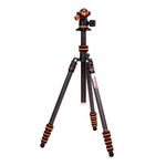 3 Legged Thing Punks Billy 2.0 Carbon Fibre Travel-Friendly Tripod - Compact & Adjustable Camera Tripod with Three Detachable Legs (BILLYBLACK2.0)