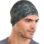 Tough Headwear Cooling Skull Cap for Men - Hard Hat Liner Cycling Caps, Helmet Liner for Motorcycle - Military Camo