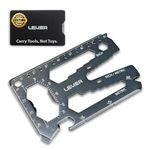 Lever Gear Toolcard Pro - 40 in 1 Credit Card Multitool. Slim, Minimalist Survival Card Wallet Tool Card. TSA Approved Multitool Card Pocket Tool
