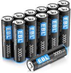 EBL 12 Pack 3000mAh 1.5V AA Lithium