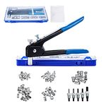 FreeTec 86pcs Rivnut Tool Kit, Rivet Nut RIV Nut Tool Kit, M3 M4 M5 M6 M8 Captive Nuts Rivet Threaded Insert Plier with Mandrels for Metal Pipe Frame Car Furniture Repair