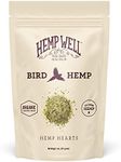 Hemp Well Organic Hemp Hearts for Birds - Reduces Feather Plucking, Promotes Relaxation, Immune Support, Organic, USA Grown, GMO Free – 8 Ounces
