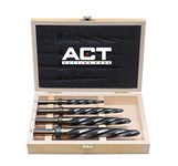 Accusize Industrial Tools 4 Pc H.S.S. Standard Flute Super Premium Car Reamer Set, Include Size 3/8", 1/2", 5/8", 3/4", Fit 3/8" or 1/2'' Shank Chuck, 0522-1800