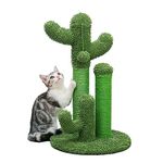 PAWZ Road Cactus Scratching Posts, Creative Cat Tree design, 3 Posts in 1 Set, Green, M 53cm