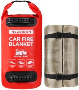 NEZUIBAN Car Fire Blanket Large Emergency Fire Blanket for Electric/Gasoline Vehicle Accidents (20x24 ft)