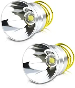 BESTSUN 2 Pack Ultra Bright Flashlight LED Bulb Single Mode 1200Lumens Drop-in P60 Design Module Flashlights Repair Replacement Bulbs for C2 G2 Z2 6P 9P G3 S3 D2 501B 502B