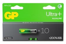 AA Batteries - Set of 10 | GP Ultra Plus | AA Alkaline 1.5 V / LR06 Batteries - Long Life