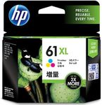 HP 61XL Genuine Original Tri-Color Printer Ink Cartridge works with HP Deskjet 1000, 2000, 3000, HP Envy 4500, 5500, HP Officejet 2600, 4600 series- (CH564WA)